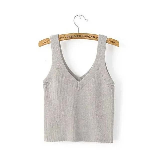 Anspretty одежда трикотажная ткань на лето и весну пикантные Для женщин Майка