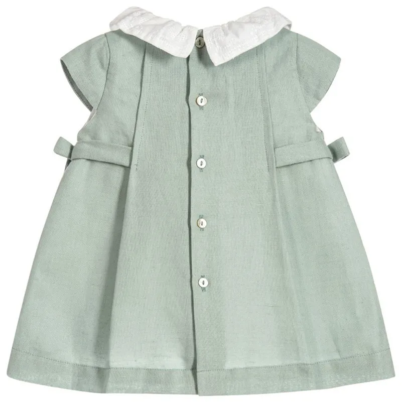 2019 New Summer Casual Girls Dress Green Cotton Princess Dresses For With Bow Kids Clothing G030 | Детская одежда и обувь