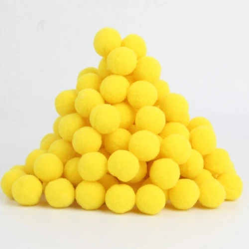05 Yellow 25 мм помпон меховой шарик плюшевый ручной работы Diy Материал Раннее Обучение креативная Рождественская Домашняя вечеринка украшения «сделай сам» ремесло поставки 20 г - Цвет: 05 Yellow