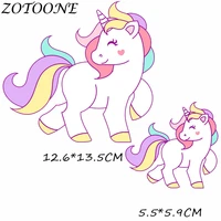 zotoone 2pcs tactical diy iron on transfer for clothing stickers unicorn patches for kid clothing dress jacket decoration e