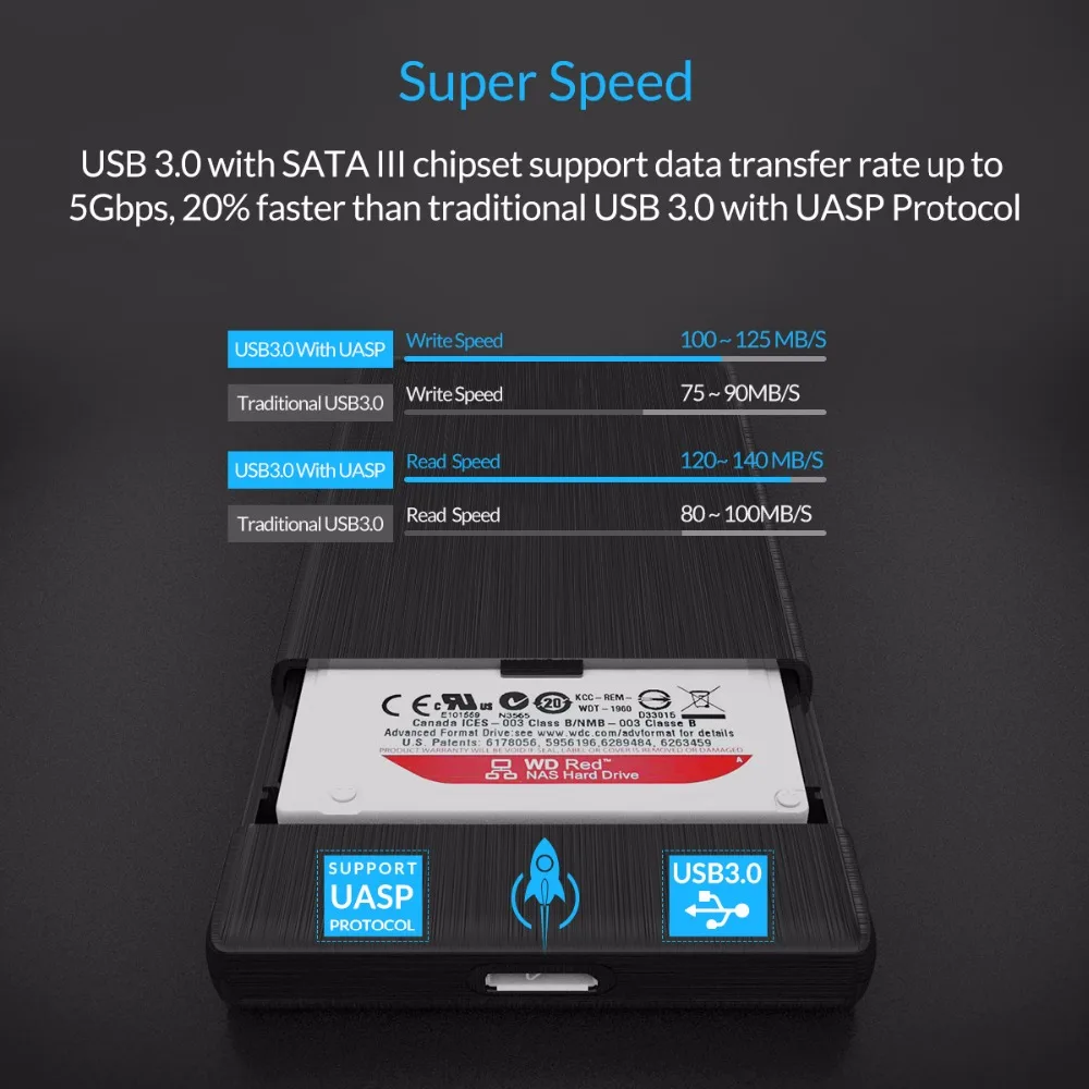 Корпус для жесткого диска ORICO 2 5 дюймовый USB3.0 Micro B чехол внешнего