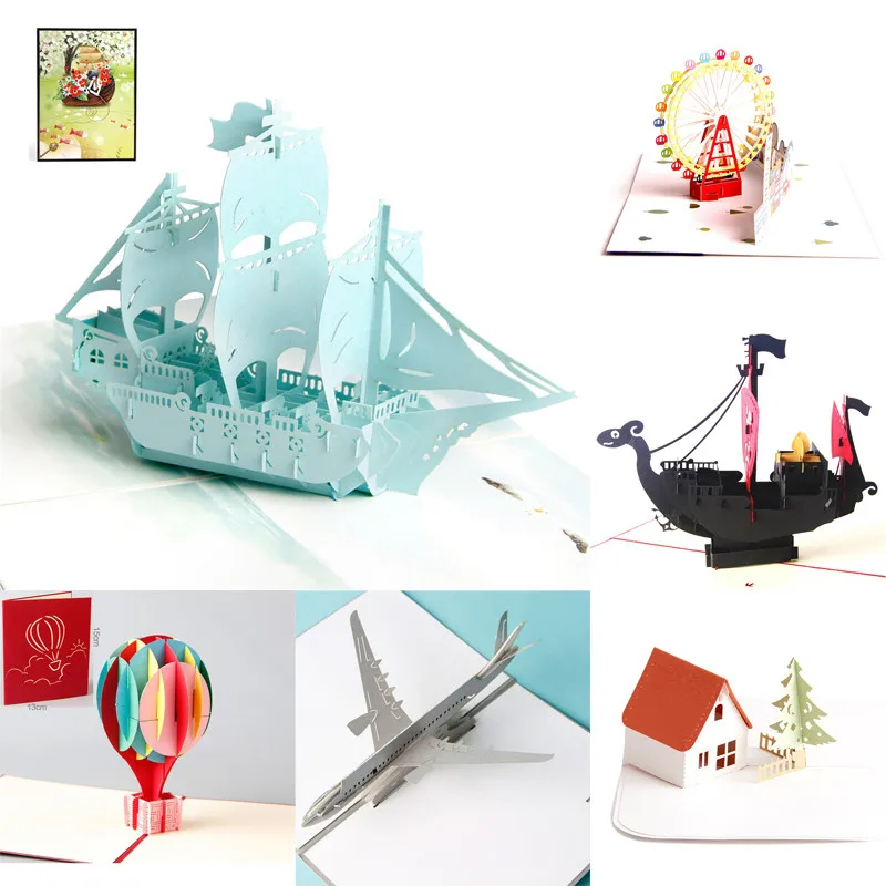 Happy открытка на день рождения поздравительные открытки пустой бумага 3D ручной Pop