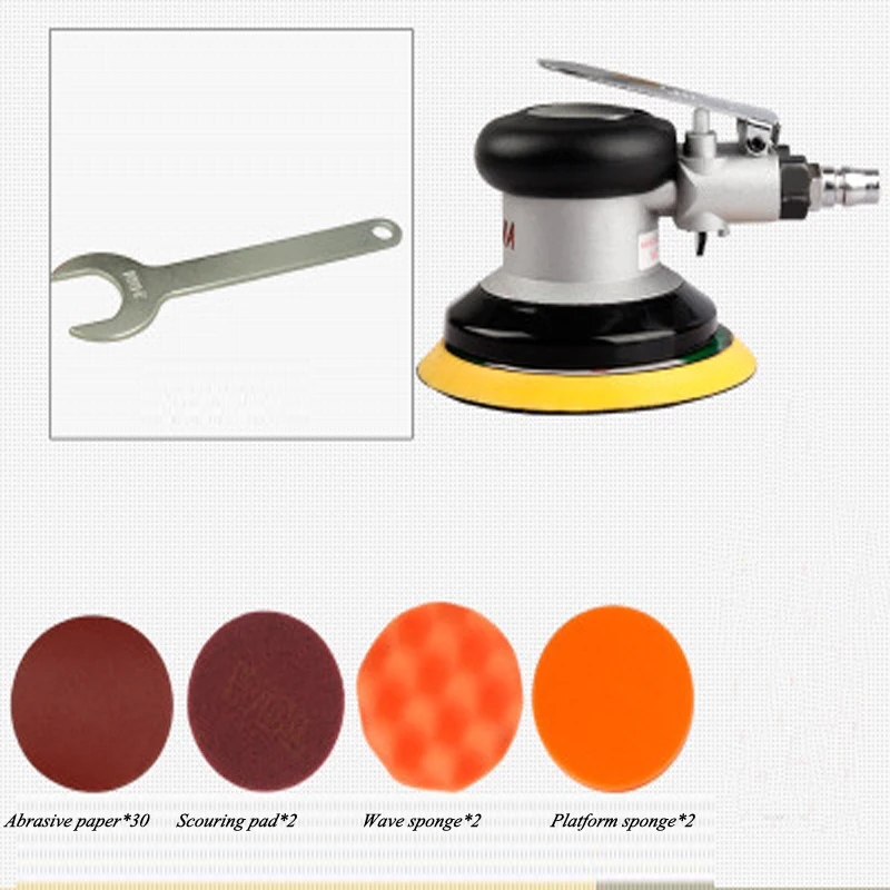 Pneumatic Polishing Machine Grinder 5 Inch Sandpaper Air Sander Hand Tools ULC-1025 | Инструменты