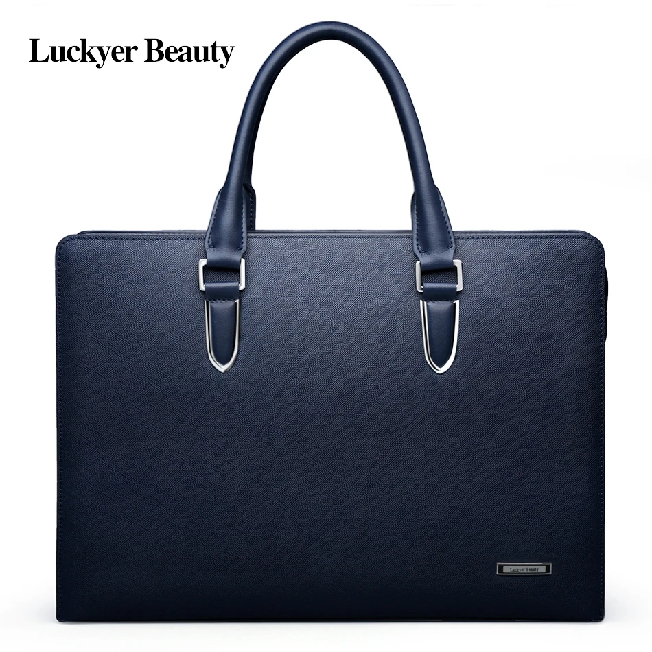 LUCKYER BEAUTY, известный бренд, мужские портфели из натуральной коровьей кожи, мужские сумки через плечо, высокое качество, мужские сумки через плечо