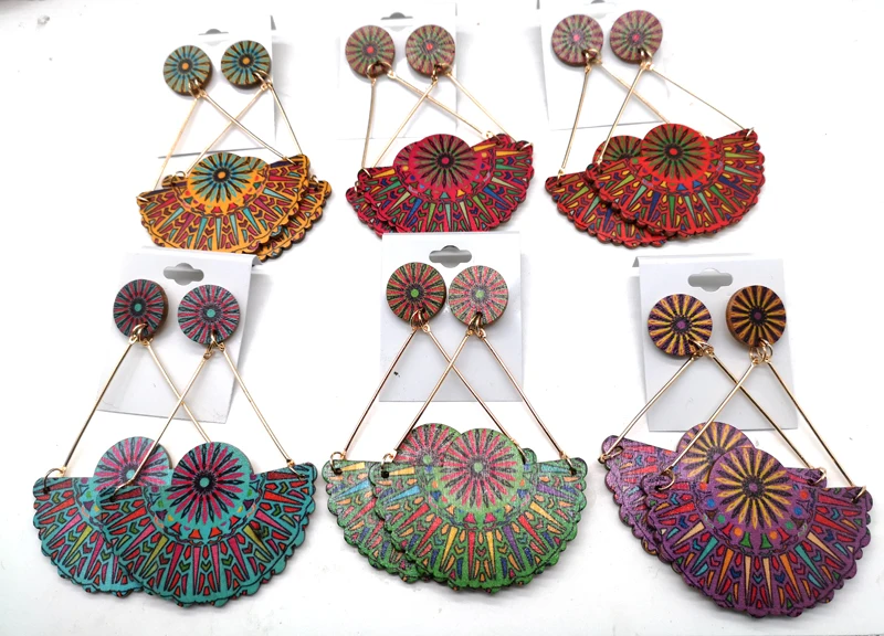 

2019 newest drop wooden earrings