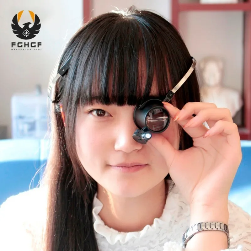 FGHGF 15x Led Hands Free глаз Лупа Ремонт очки держатель лупы ABS объектив Металл для ювелирных изделий Часовщик увеличительное стекло