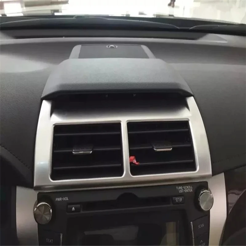 

WELKINRY car cover For Toyota Camry XV50 2012 2013 2014 2015 2016 2017 ABS chrome console air conditioning outlet air vent trim