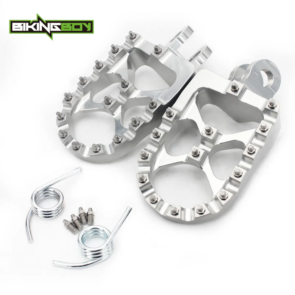 Sliver BIKINGBOY MX подножки, подставки для педалей, подножки для SUZUKI RM 125 250 91-02 RMX 250 R S 93-99 DRZ400 E S 00 01 02 DRZ 400 SM 05-16 - Цвет: Sliver