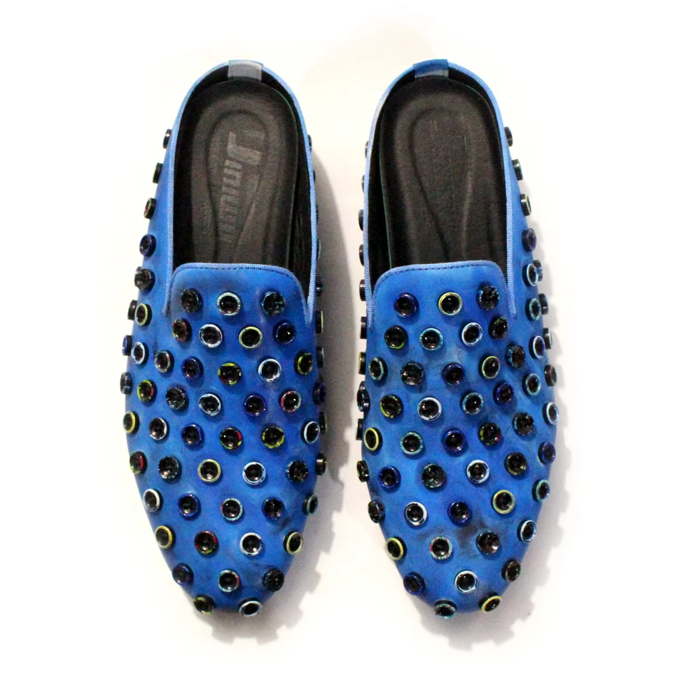 2017 оригинальные стильные шлепанцы ручной работы Повседневные мужские мюли с