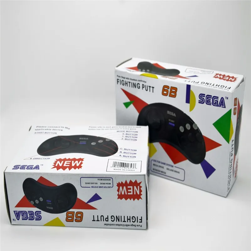 2 шт. классический проводной игровой контроллер Sega с 6 кнопками джойстик для SEGA