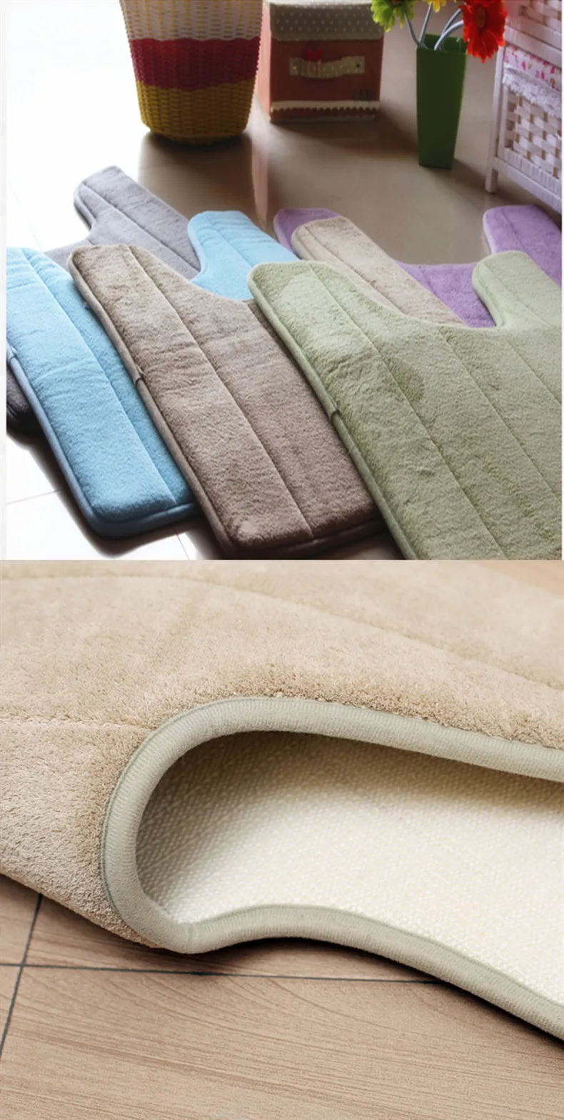 Memory Foam u-образный коврик для туалета водопоглощающий коврик для ванной комнаты мягкий коврик для ног домашний декор фланелевый коврик для ванной нескользящий пьедестал коврики