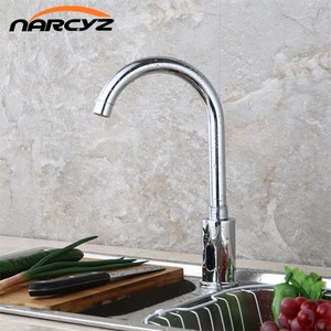 Смесители для кухни, смесители для ванной комнаты, автоматические сенсоры громкой связи, хромированная латунь, смеситель для раковины, установленный на бортике, автоматический датчик, смеситель для горячей и холодной воды, с возможностью установки на раковину, для горячей и холодной воды