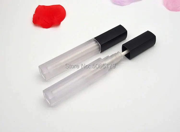3ML Plastic Cosmetic Transparent Frosted Lip Gloss Tube Black Gradient Makeup Beauty Lipstick Container Concealer Package | Красота и