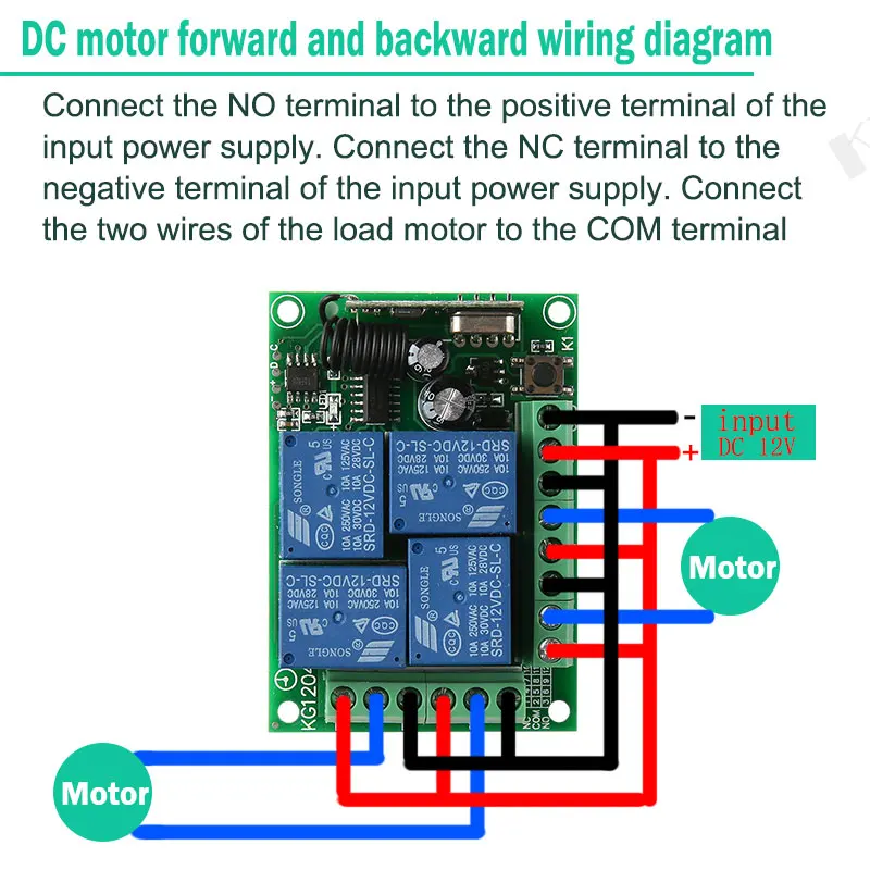 KTNNKG 433 MHz DC 12V 10A 4 Gang Дистанционное Реле модули беспроводной умный дом выключатель