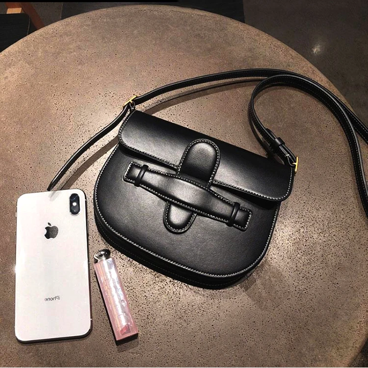 Маленькая сумка-конверт из натуральной воловьей кожи саквояж на плечо грубой