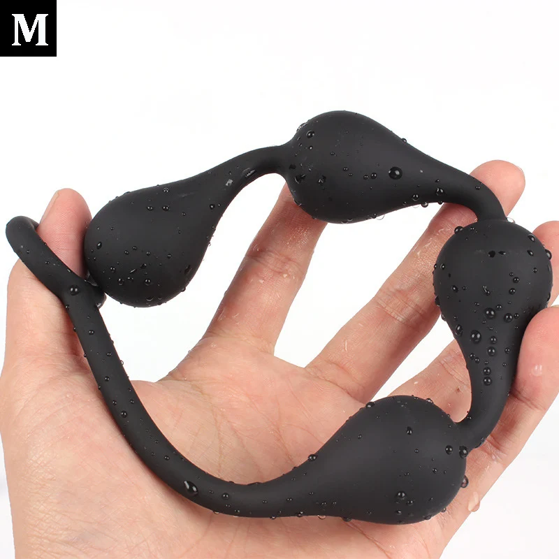 DLX Silicone Big Anal Beads Butt Plug Dilatador Balls Expander Vibrant Vaginal Dilator Sex Toys For Women Men | Красота и здоровье