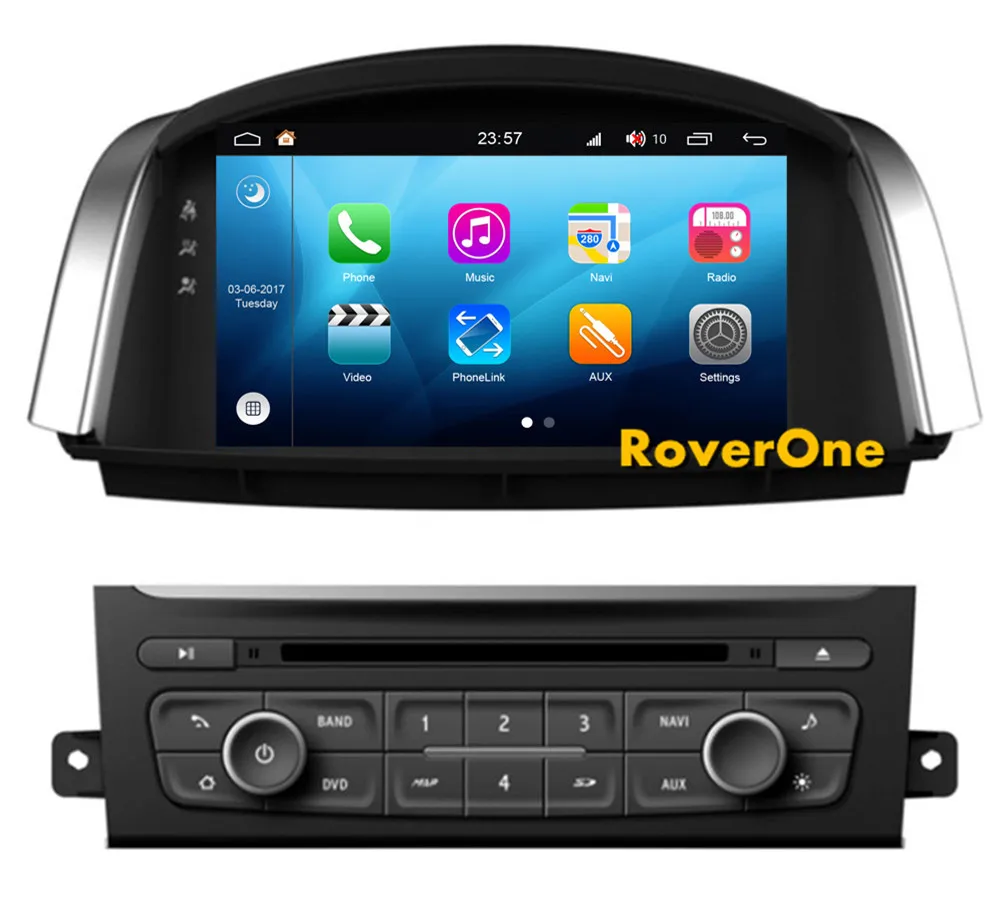 RoverOne Android 8,0 Восьмиядерный автомобильный Радио DVD gps для Renault Koleos сенсорный экран Android мультимедийный плеер головное устройство Wifi