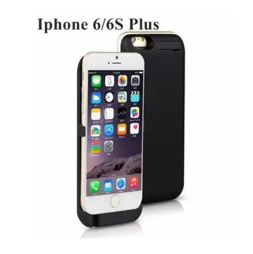 i6plus 6splus black Беспроводное зарядное устройство на заднюю панель с зажимом для аккумулятора, чехол для телефона 5000 мАч для apple iPhone 5 5S 6 6s 7 6 plus 6G 7 plus 5G 7 plus i6 - Цвет: i6plus 6splus black