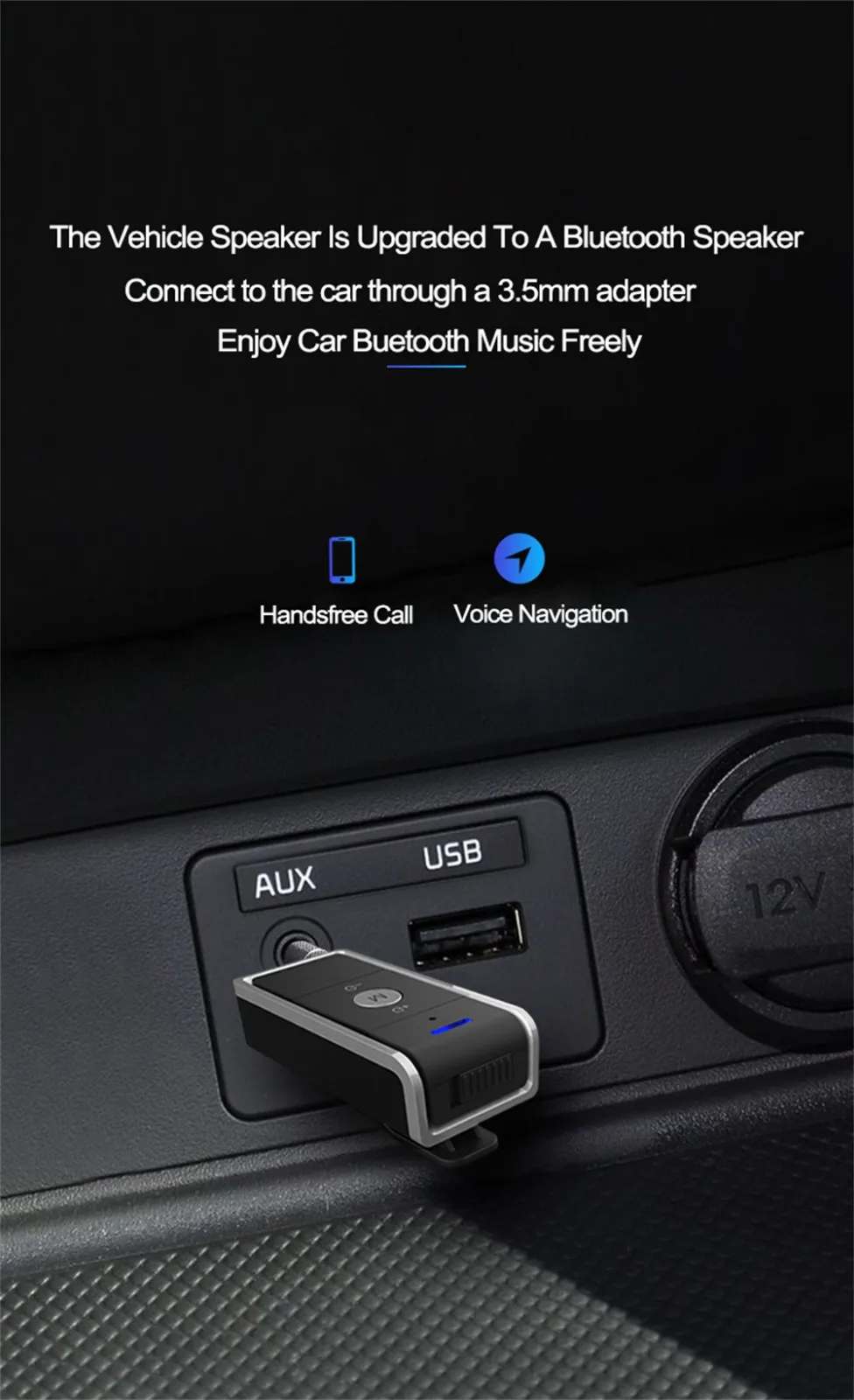 Bluetooth приемник 4,1 вспомогательный 3,5 мм bluetooth-аудиоресивер музыкальный приемник адаптер автомобиля Динамик стерео MP3 гарнитура