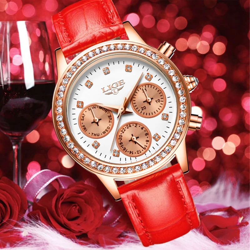 LIGE Для женщин часы девушка Повседневное Кварцевые Женские s relojes mujer Relogio