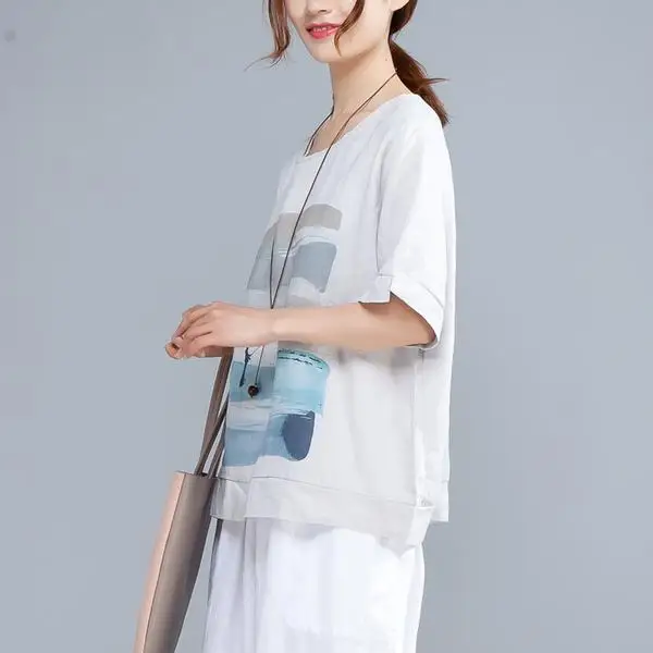 Фото BUYKUD Женская хлопковая блузка рубашка 2019 женская одежда короткий рукав Blusas BUYKUD Женская хлопковая блузка рубашка 2019 женская одежда короткий рукав Blusas