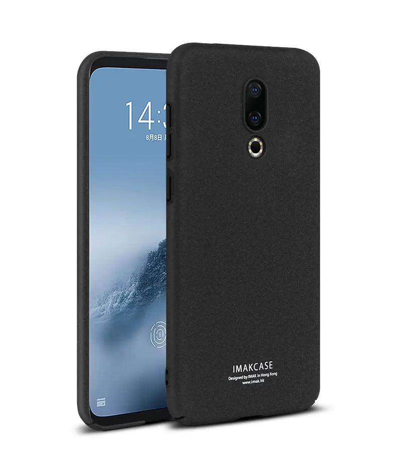 IMAK Для Meizu 16th Plus, чехол, твердый PC матовый защитный чехол для телефона, для Meizu 16, защитный экран+ пленка для экрана+ кольцо-держатель