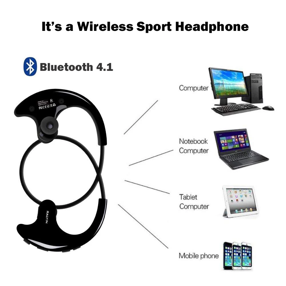 Мини портативный mp3 плеер микрофоны bluetooth наушники с 8 Гб памяти беспроводные
