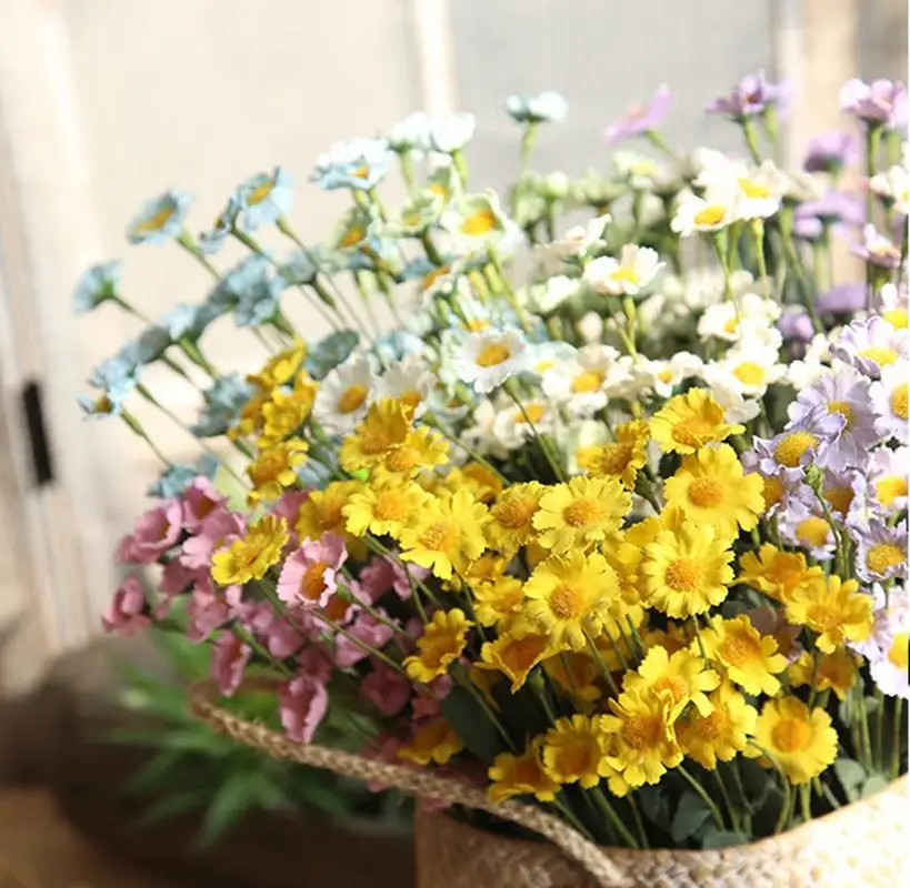 

Best Artificial Bunch Fake Silk Daisy Flowers Bouquet Home Table Wedding Party Decors