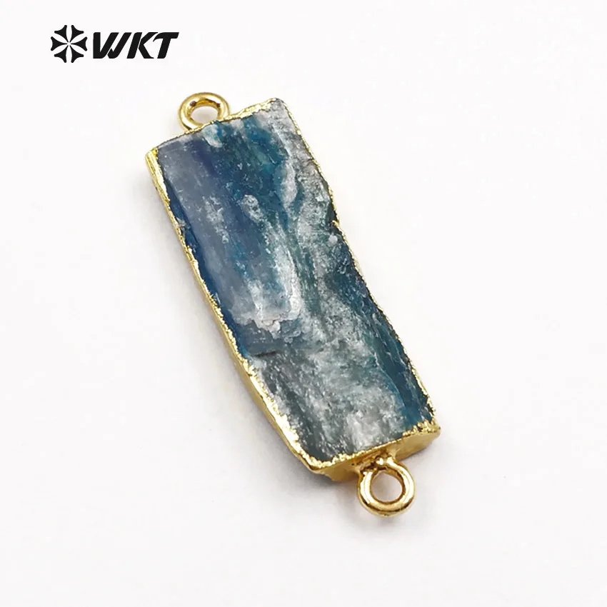 WT-C072 оптовая продажа ожерелье natual blue kyanite прямоугольник синий камень с двойными