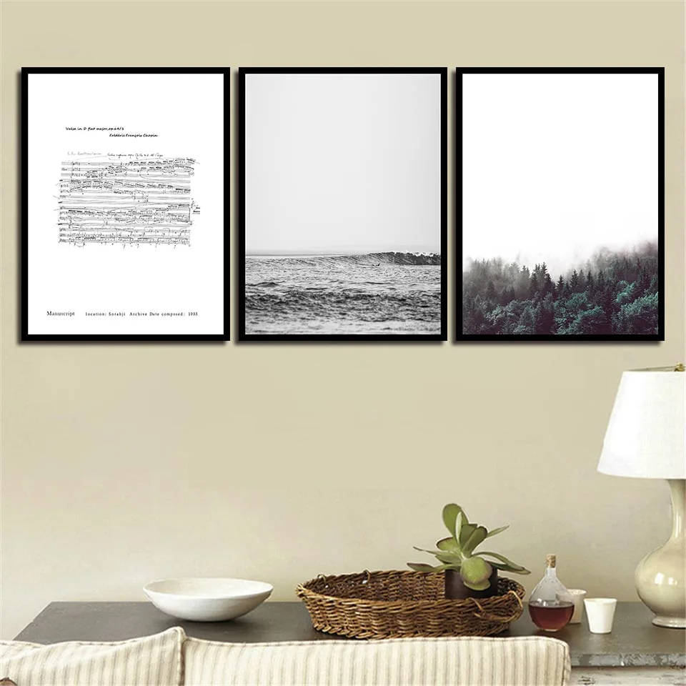 Туманный Горный пейзаж настенная живопись холст Мотивационная Цитата постер