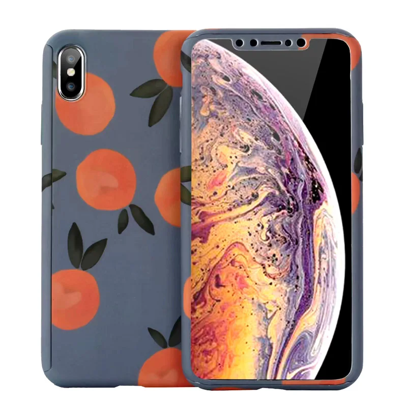 Cqoue для iPhone Xs Max Xr X Тропическое растение лист 360 полностью защищающий жесткий
