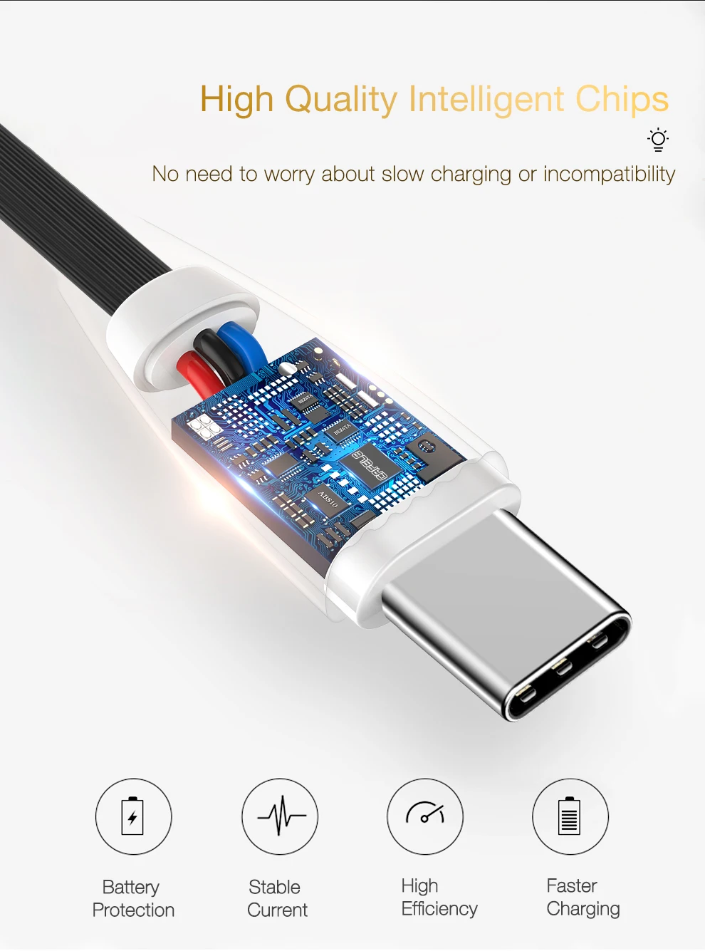 CAFELE светодиодный светильник type C USB кабель для samsung huawei Xiaomi type C порт usb кабель для зарядки прочный кабель для синхронизации данных 1,2 м