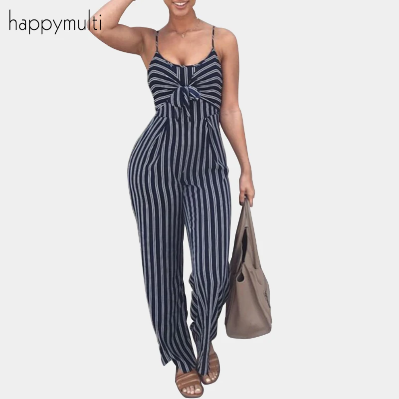 Для женщин комбинезон Happymulti Офисные женские туфли Элегантный Полосатый