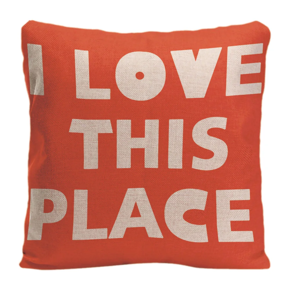 Симпатичный чехол для подушки с забавным дизайном я люблю это место хлопковая