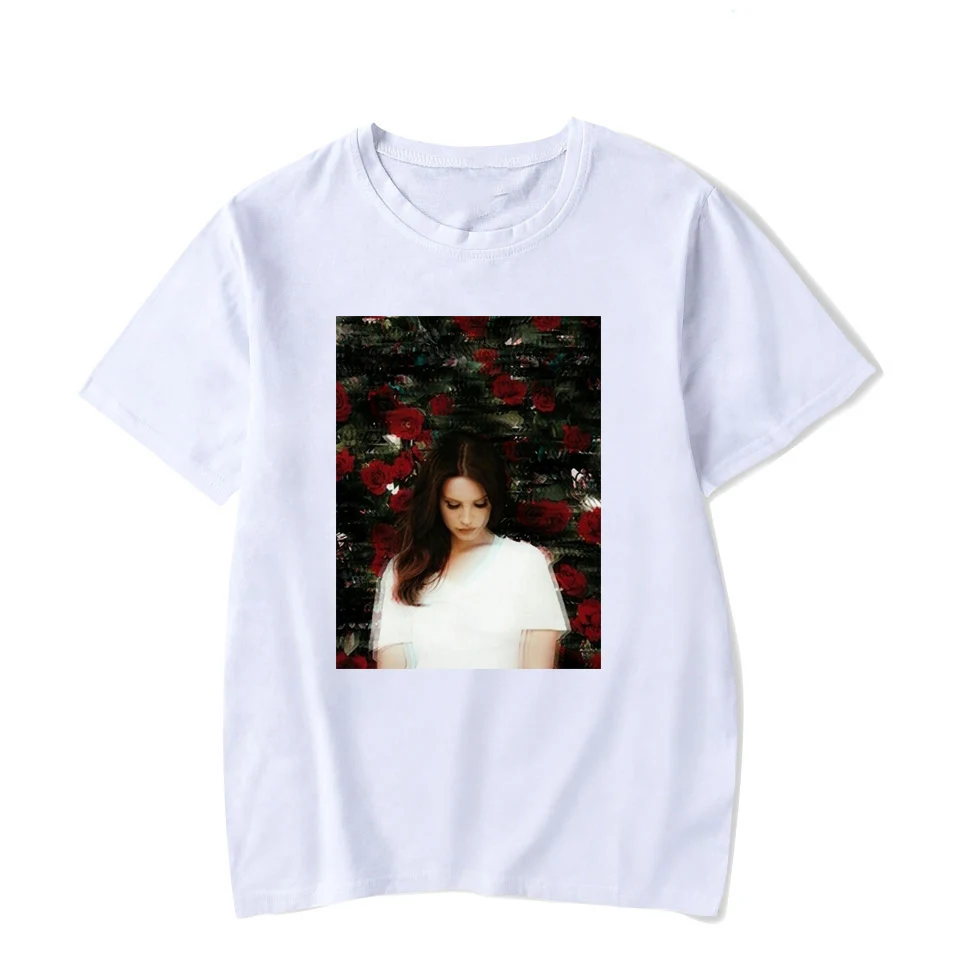 Забавная Футболка с принтом Lana Del Rey, женская/мужская летняя хлопковая футболка с коротким рукавом, модная уличная одежда,, модная футболка - Цвет: WH