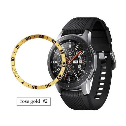 time-rose gold Стильный ободок для Galaxy Watch 46 мм/42 мм Galaxy gear S3 Frontier, клейкая крышка, защитный чехол из нержавеющей стали с защитой от царапин - Цвет: time-rose gold