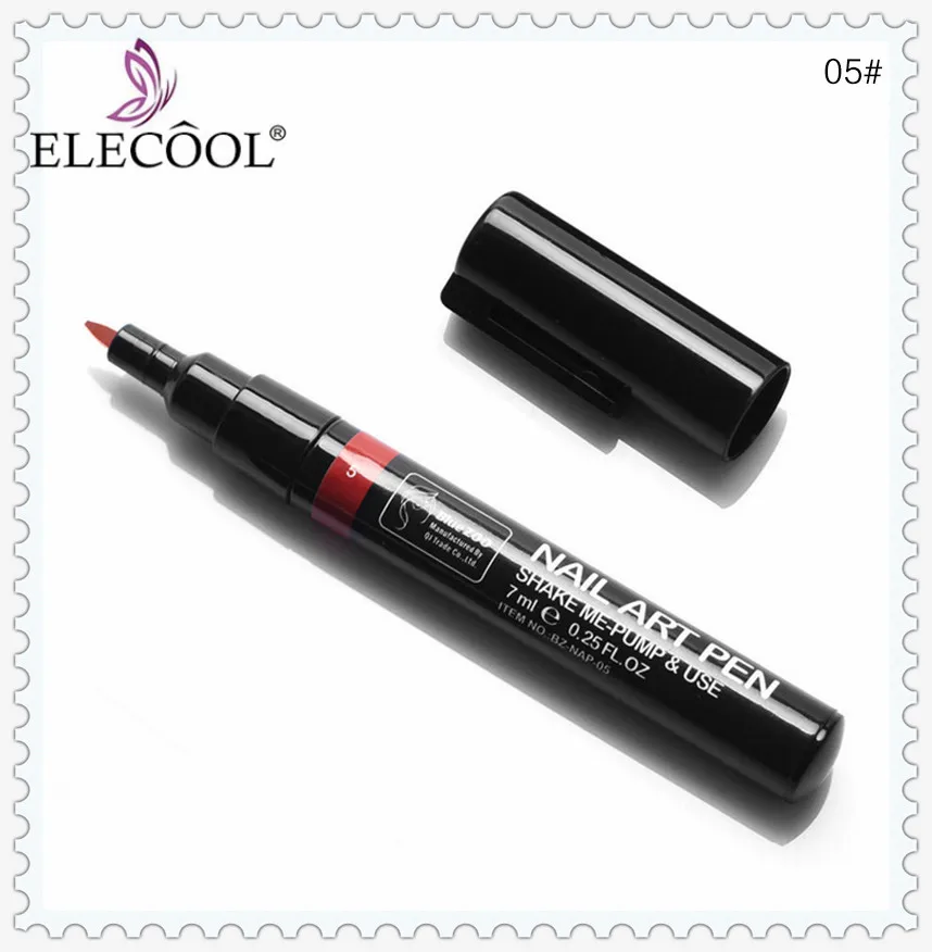 ELECOOL 1 шт. опциональный 3D жидкий глитер для украшения, ручка с точечным УФ-гелем, дизайн, окрашенные линии для дизайна ногтей, ручка для более активного использования TSLM1 - Цвет: 05