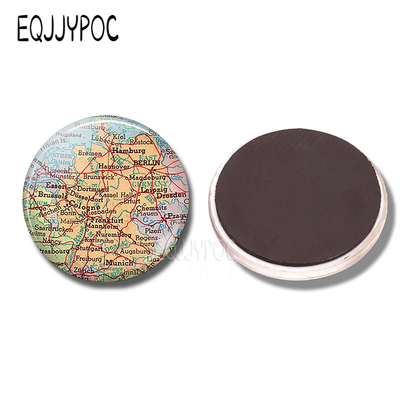 Немецкий национальный флаг и Карта 30 мм Магниты флаги холодильника Германия