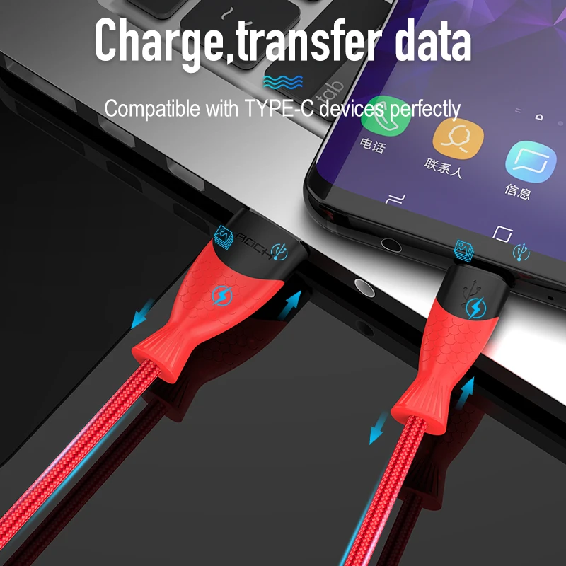 Кабель usb type C для huawei Xiaomi Redmi Note OnePlus Быстрая зарядка USB шнур быстрой зарядки 4 0