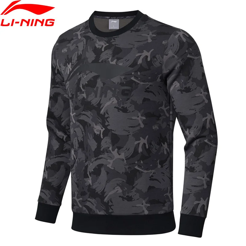 (Код Break) Li Ning мужской трендовый свитер обычный крой 66% хлопок 34% полиэстер с