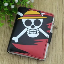 Аниме one piece Monkey D. Luffy Красочный кошелек для монет внутренний карман на молнии Кошелек короткий кошелек из искусственной кожи с кнопкой