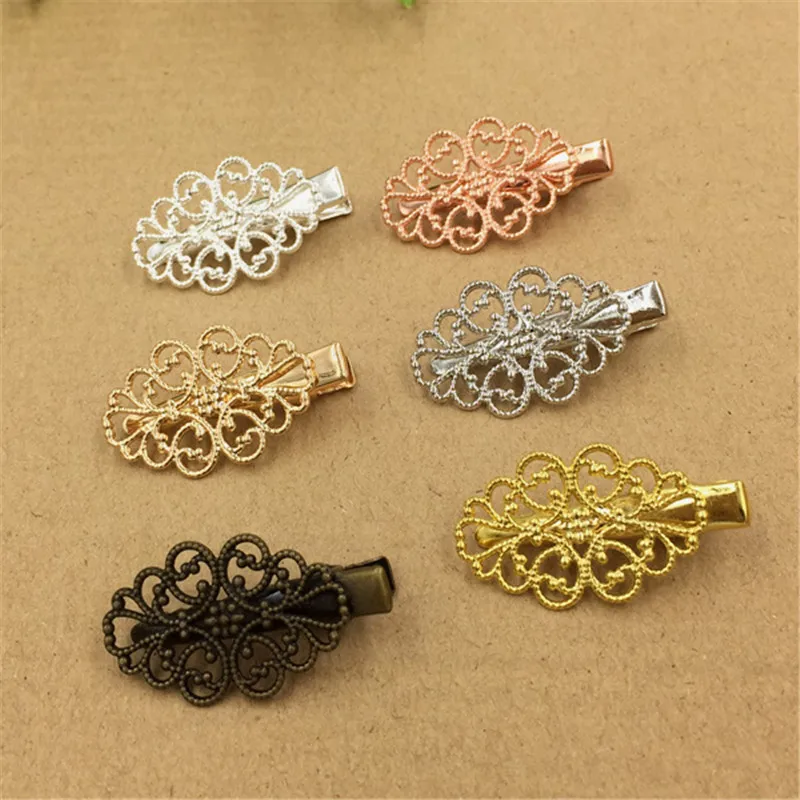 

10pcs Vintage Antique Flower Motif Hair Jewelry Charm Women Hair Pins Hair Clips Retro Hairwear