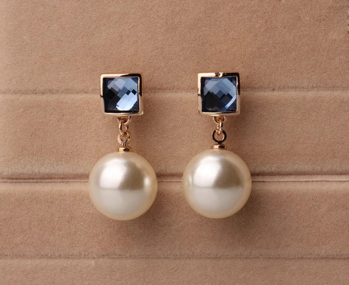 Italina Rigant Элегантные Висячие Серьги С Искусственным Жемчугом Австрийским