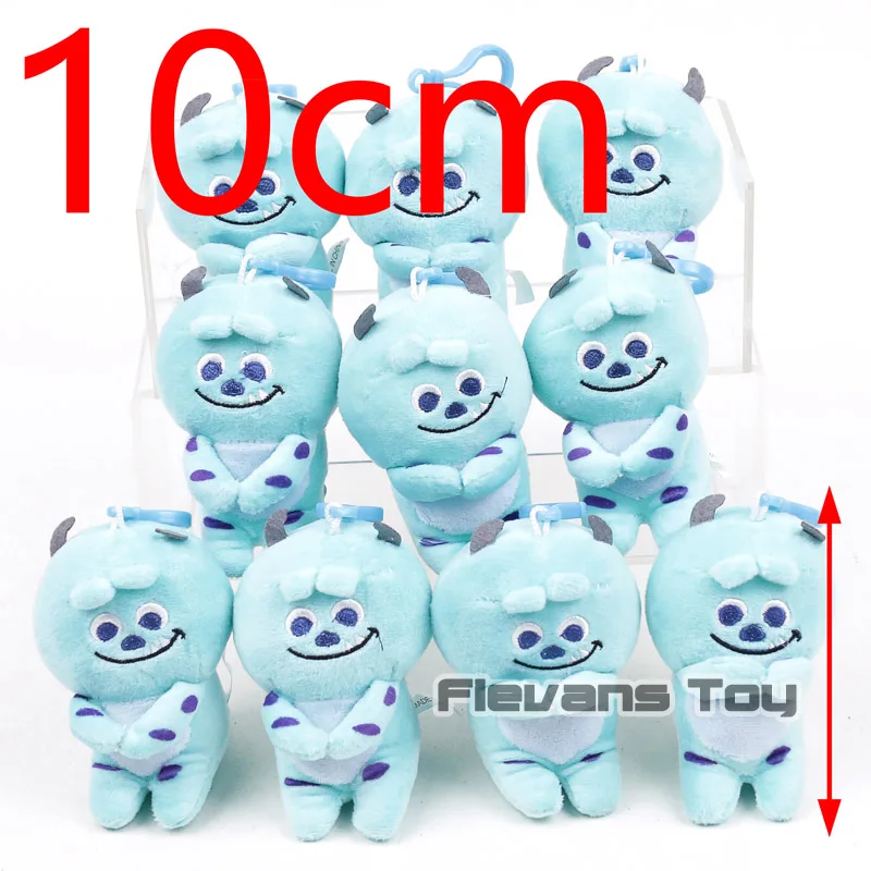 10cm Sulley Sullivan плюшевые игрушки Подвески мягкие животные Детская мягкая игрушка для детей подарки 10 шт./партия - Цвет: 10cm