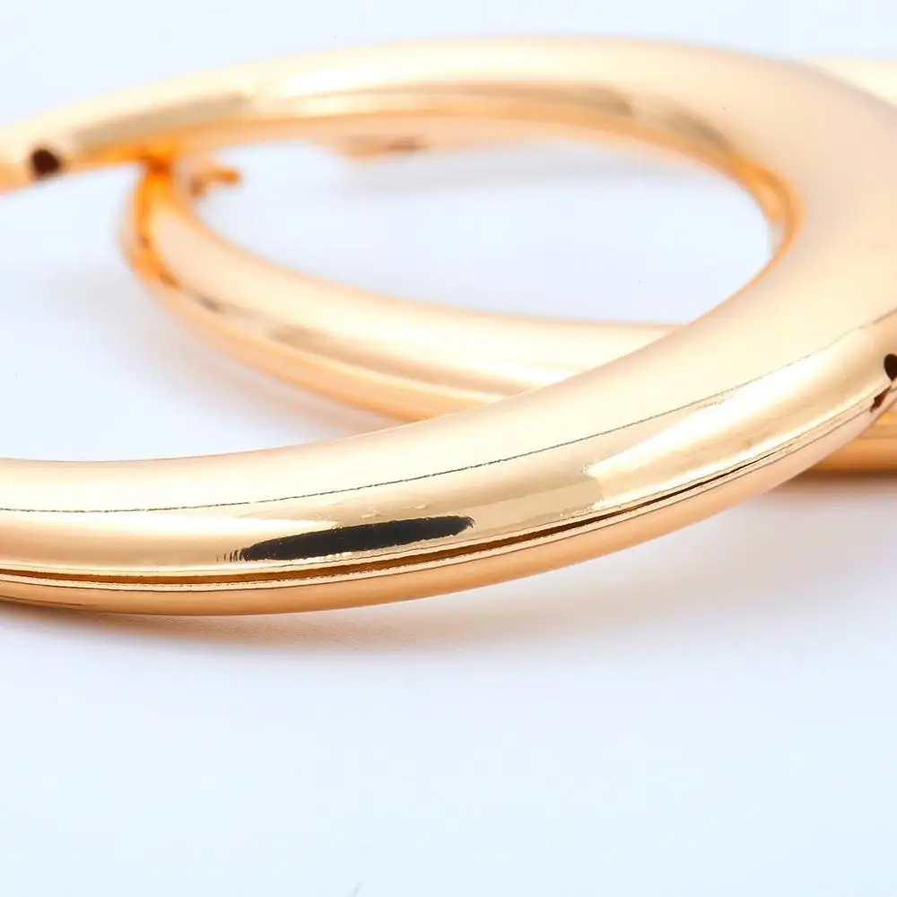 8Seasons New Fashion Gold Minimalist Thick Round Hoops Earrings For Women Wedding Party Club Punk Style Jewelry 1 Pair | Украшения и