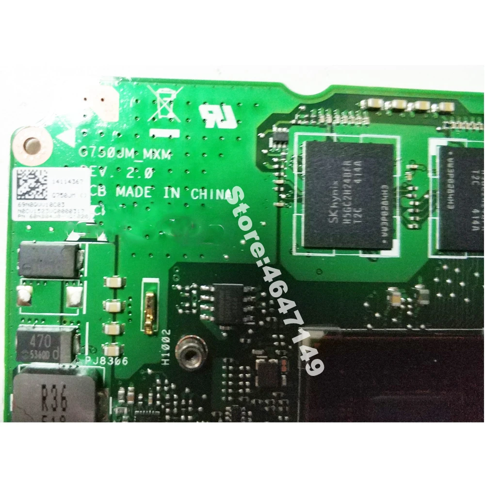 Видеокарта G750JM_MXM REV 2 0 VGA GTX860M Гб N15P-GX-A2 графическая карта для ноутбука ASUS ROG G750J G750JM