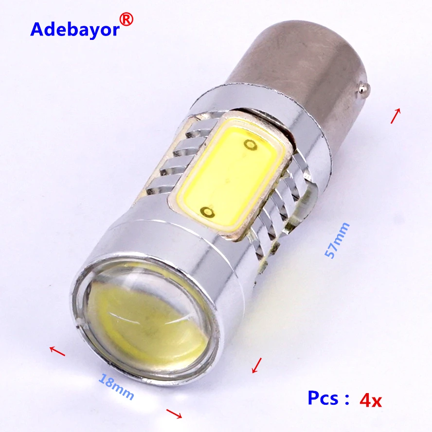 4x1156 Ba15S P21W 7 5 W COB авто светодиодный лампы задние тормоза головной светильник