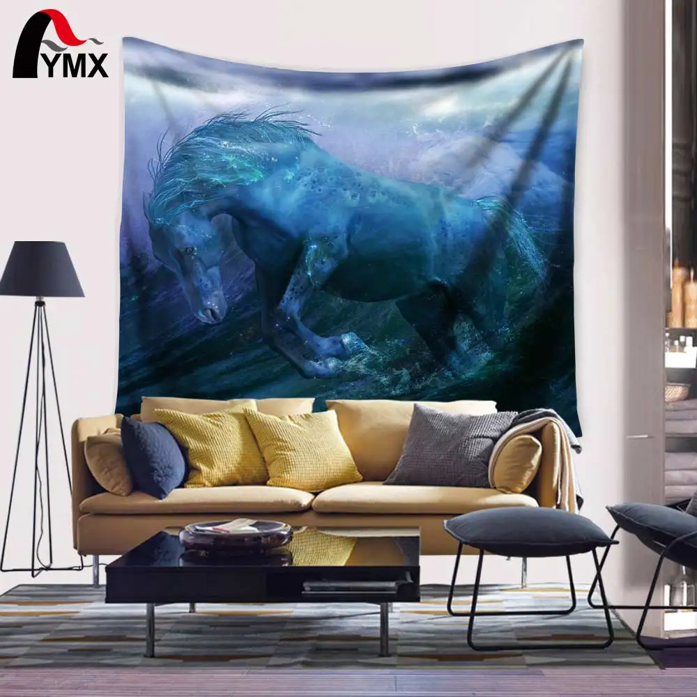 Домашний текстиль лошадь хлопковый полиэстер гобелен настенный художественный