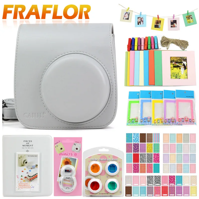 Новые аксессуары для камеры Fujifilm Instax Mini 8/8 +/9 кожаный чехол сумка с крупным планом