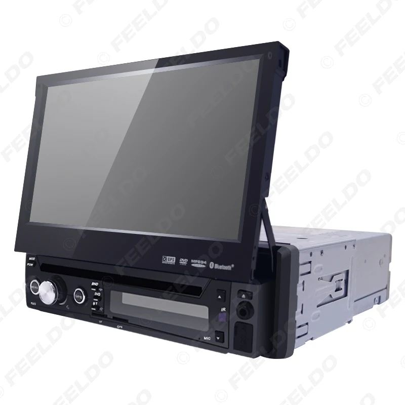 FEELDO 7 дюймов 1DIN In dash Manumotive Ultra Slim WinCE Автомобильный GPS Bluetooth Navi Радио USB MP5 с dvd плеером
